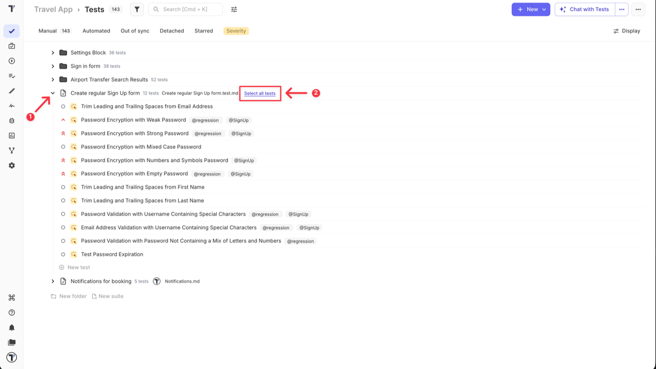 Testomat.io - Add tags