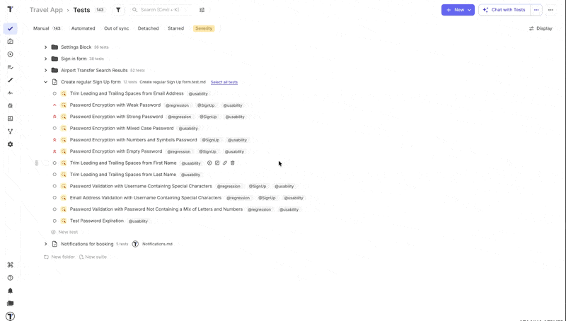 Testomat.io - Add tags