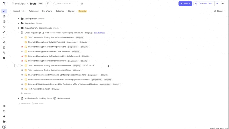 Testomat.io - Remove tags